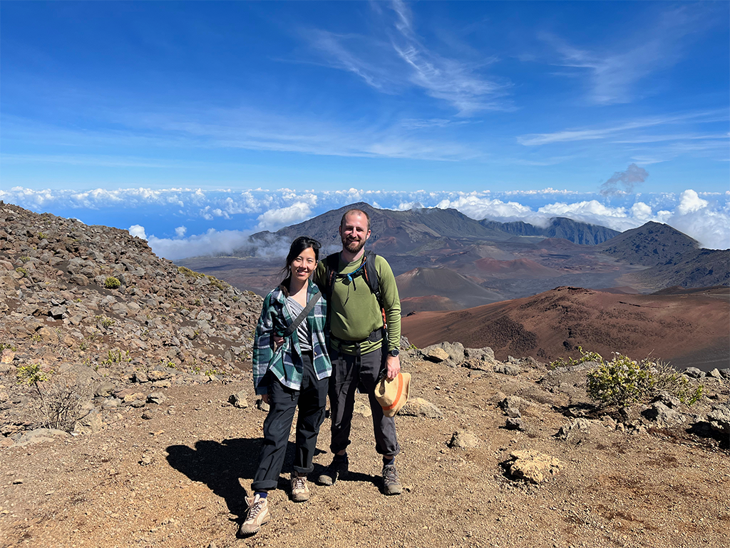 Nat and I after summitting from Haleakala crater on Maui